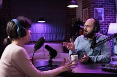 man-woman-creating-podcast-content-online-with-equipment-recording-social-media-discussion-team-influencers-talking-about-lifestyle-internet-channel-live-broadcast